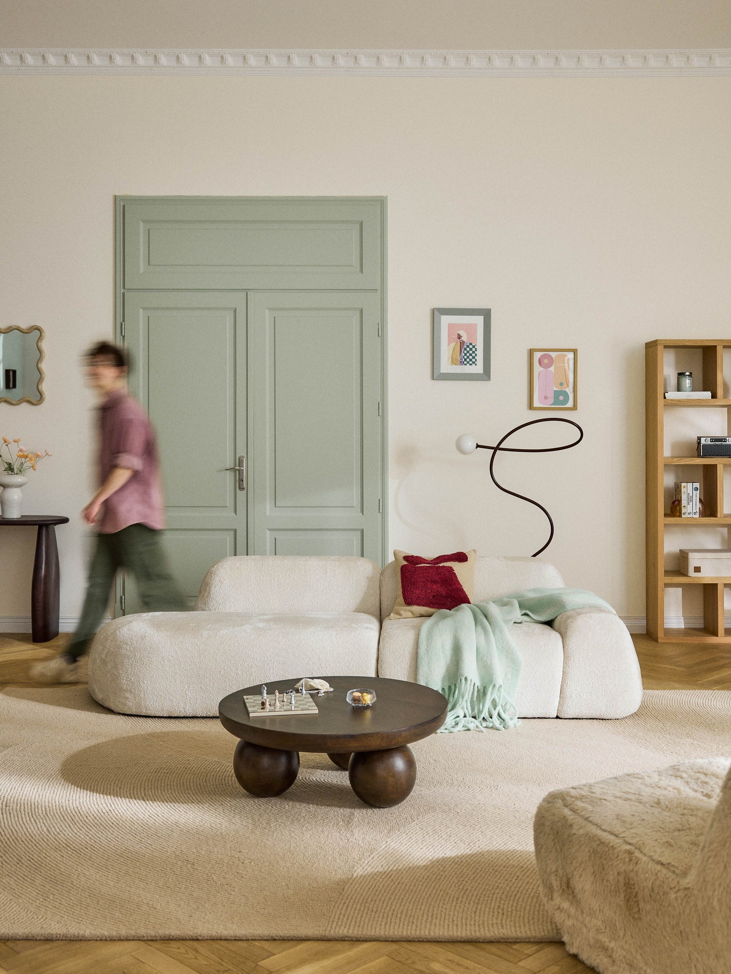 Wolskane Modular Teddy Bouclé Chaise (3-Seater)