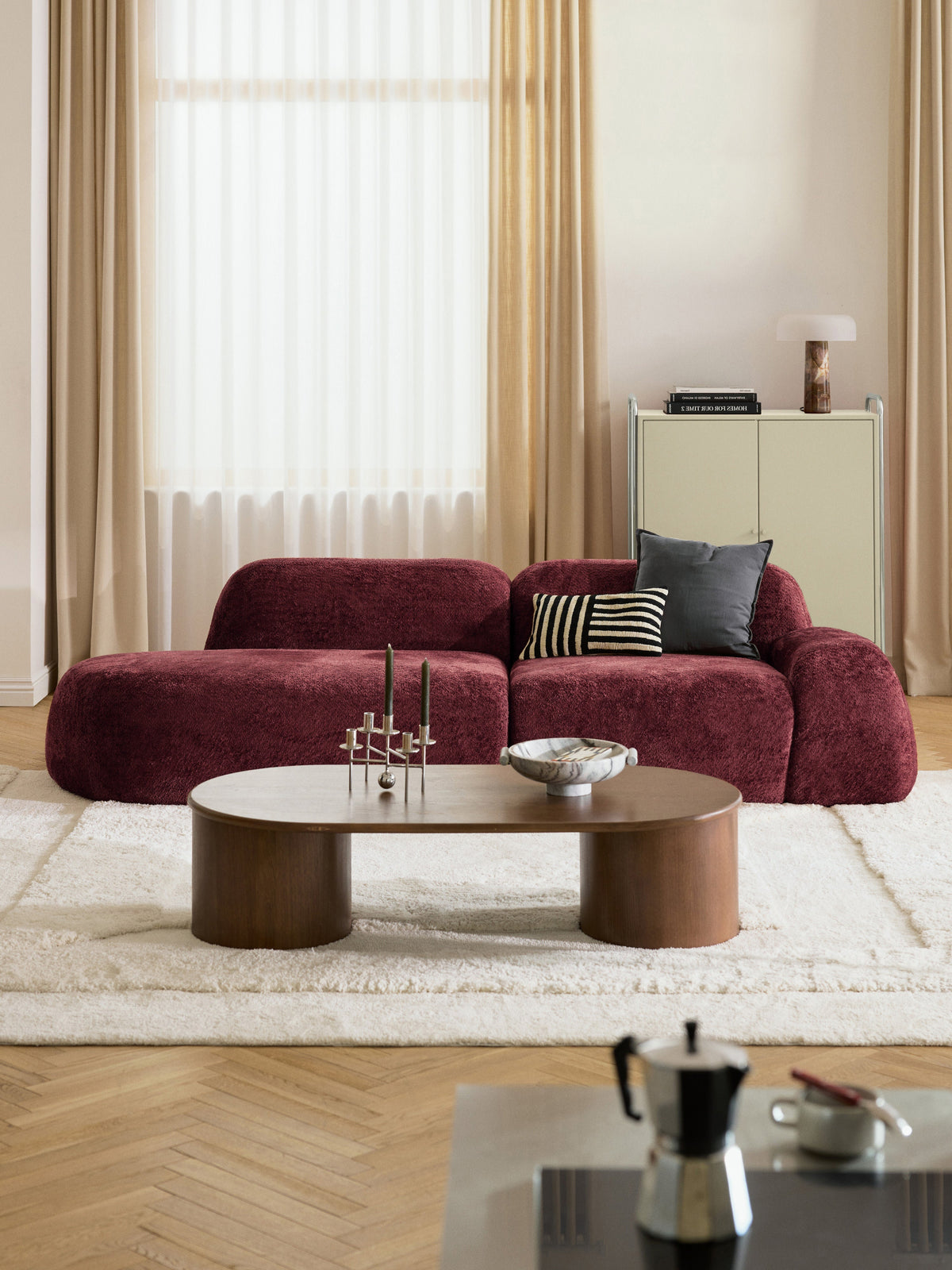 Wolskane Modular Teddy Bouclé Chaise (3-Seater)