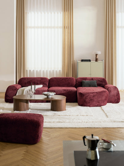 Wolskane Modular Teddy Bouclé Corner Sofa (4-Seater)