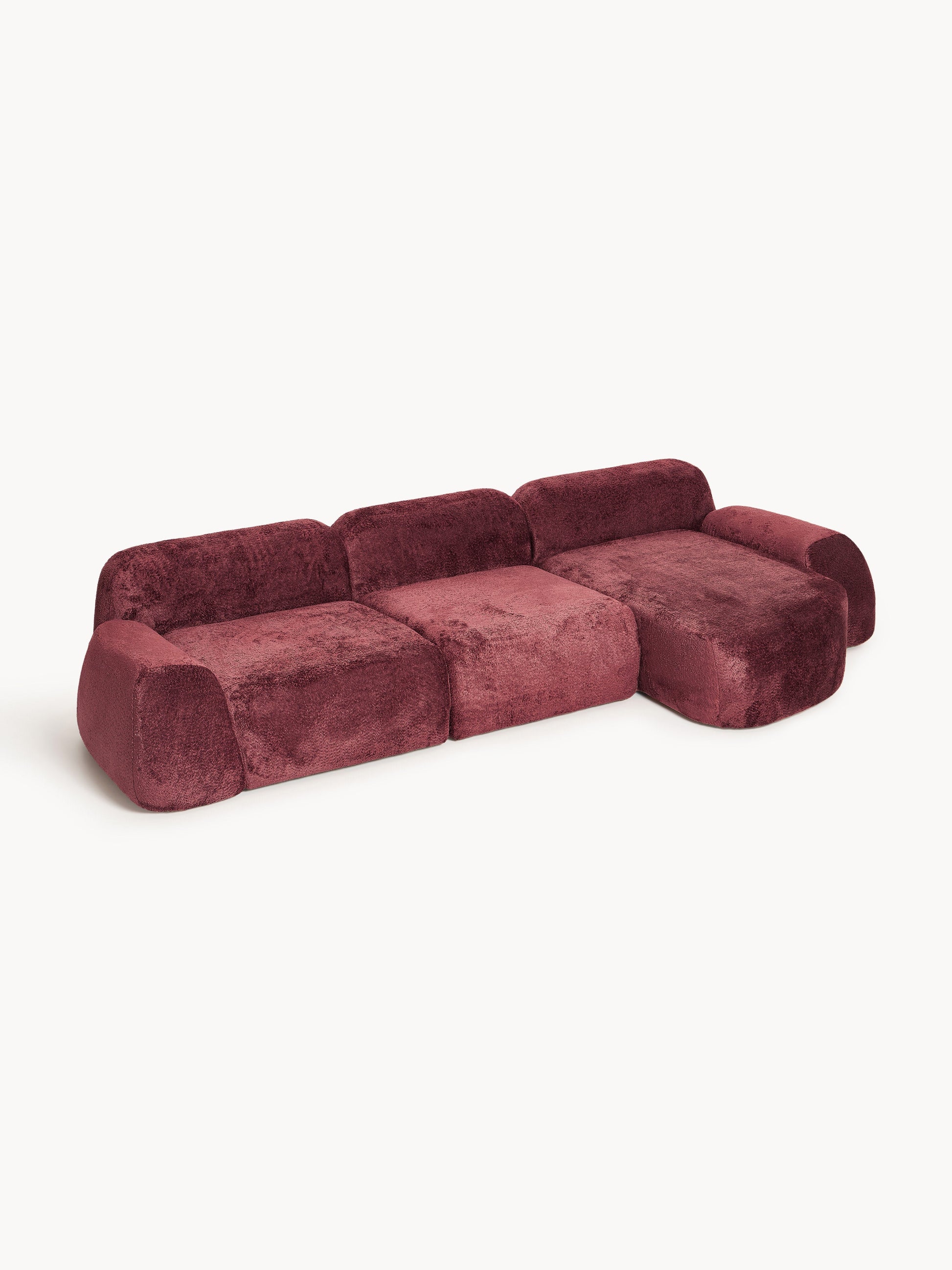 Wolskane Modular Teddy Bouclé Corner Sofa (4-Seater)
