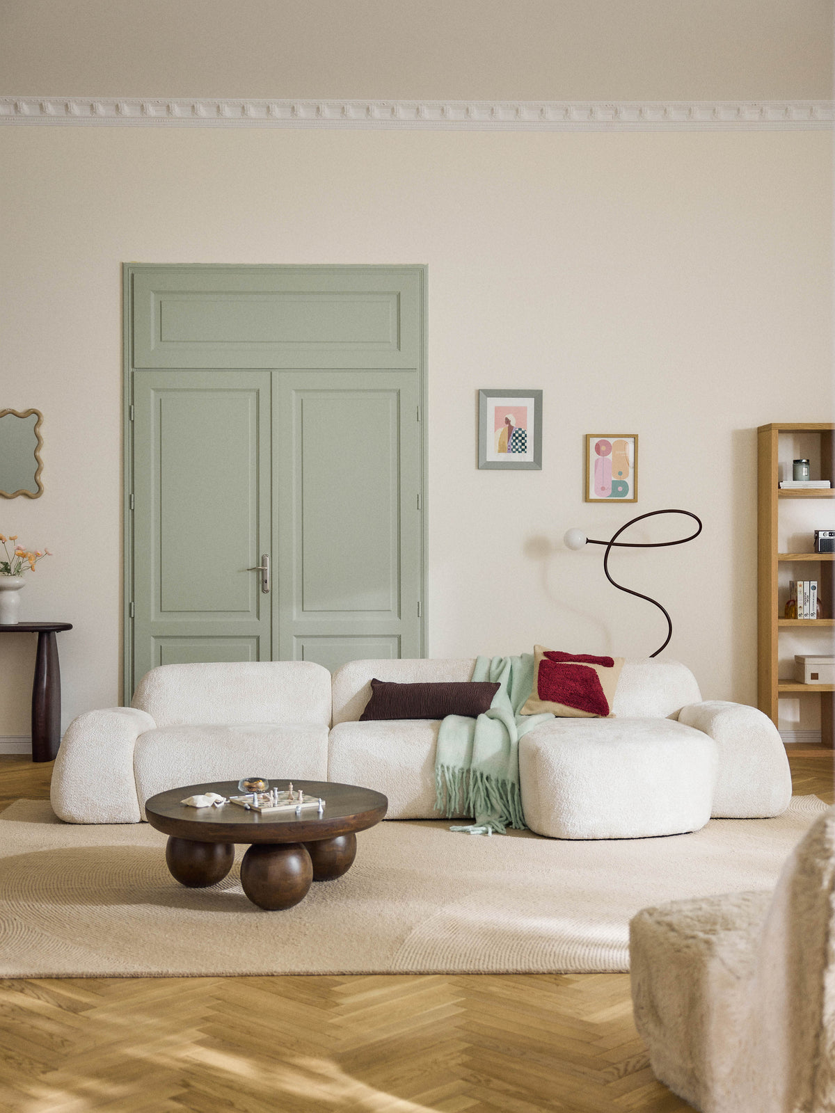 Wolskane Modular Teddy Bouclé Corner Sofa (4-Seater)