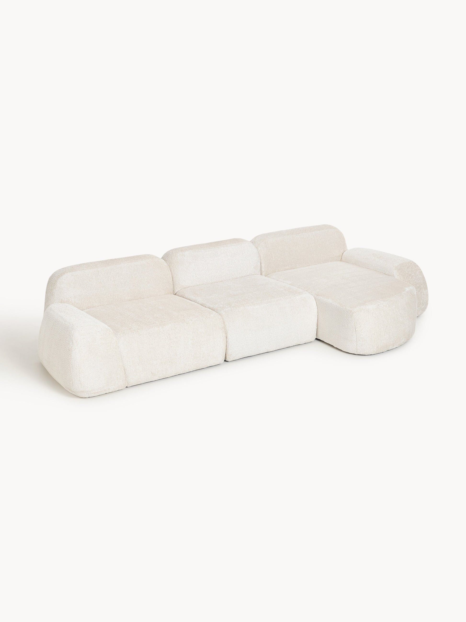 Wolskane Modular Teddy Bouclé Corner Sofa (4-Seater)