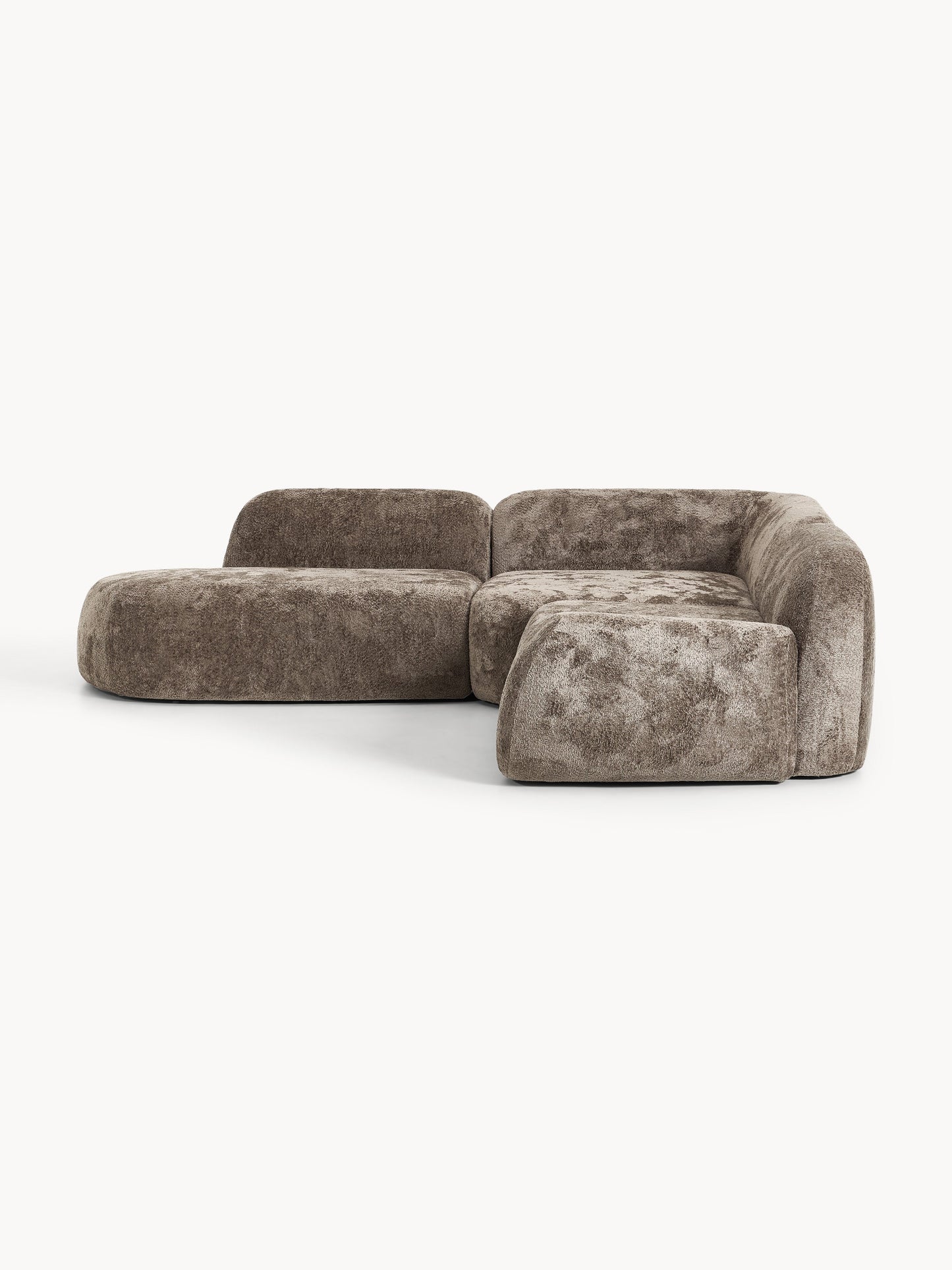 Wolskane Modular Teddy Bouclé Corner Sofa (4-Seater) with Chaise Longue