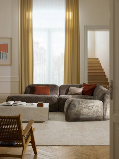 Wolskane Modular Teddy Bouclé Corner Sofa (4-Seater) with Chaise Longue