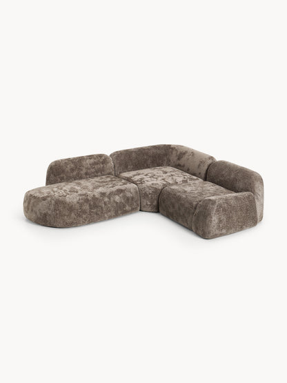 Wolskane Modular Teddy Bouclé Corner Sofa (4-Seater) with Chaise Longue