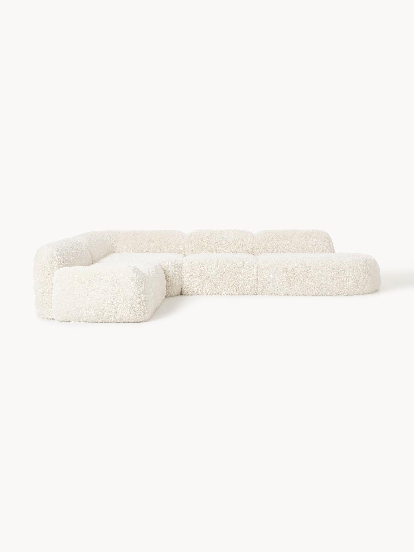 Wolskane Modular XL Teddy Corner Sofa with Chaise Longue