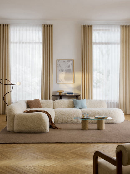 Wolskane Modular XL Teddy Corner Sofa with Chaise Longue