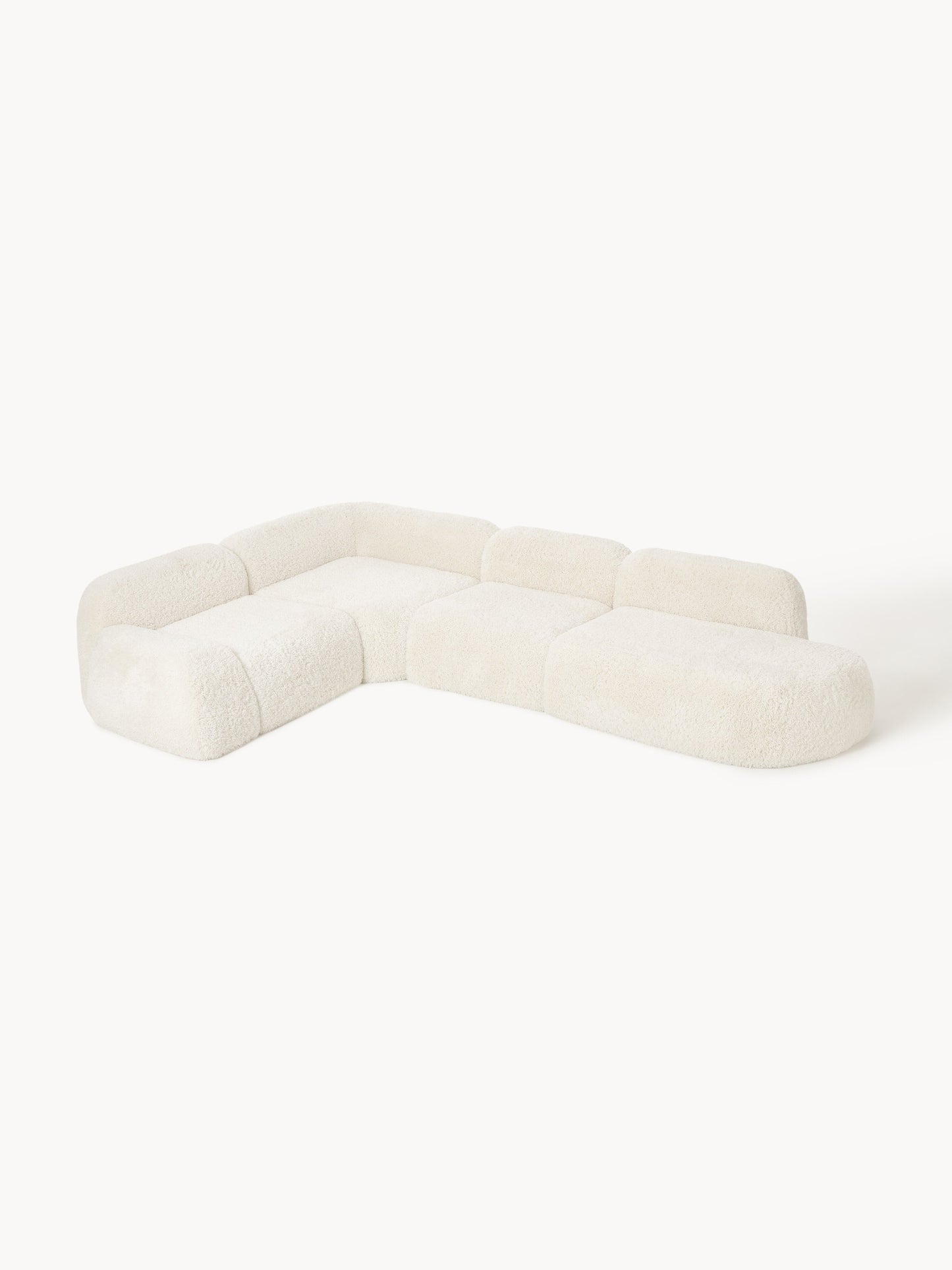Wolskane Modular XL Teddy Corner Sofa with Chaise Longue
