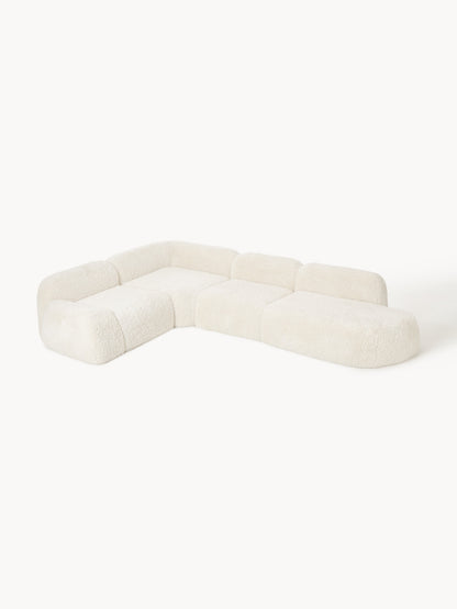Wolskane Modular XL Teddy Corner Sofa with Chaise Longue