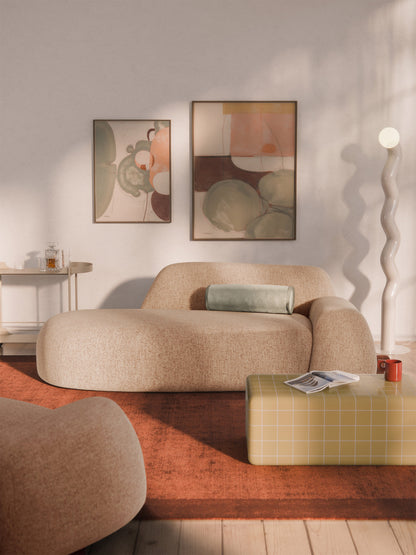 Wolskane Sofa in Bouclé with Chaise Longue (2-Seater)