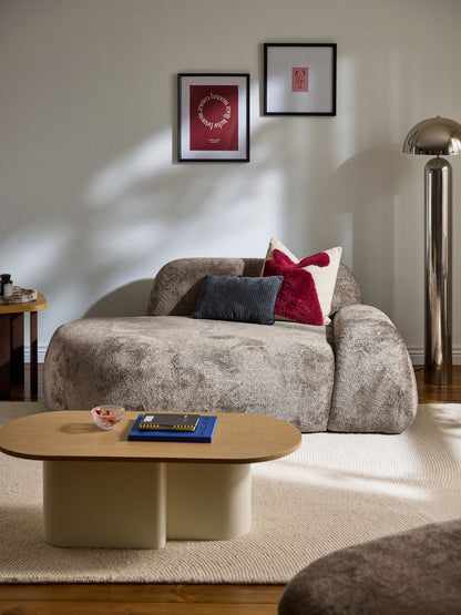 Wolskane Teddy Bouclé Sofa (2-Seater) with Chaise Longue