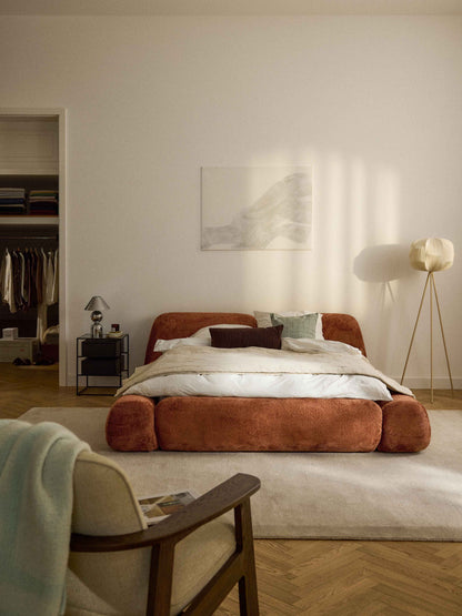 Wolskane Teddy Bouclé Upholstered Bed
