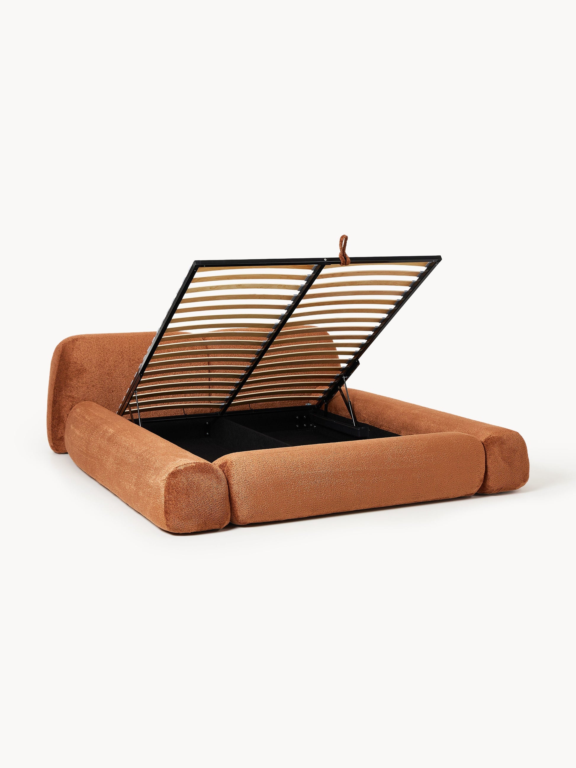 Wolskane Teddy Bouclé Upholstered Bed with Storage