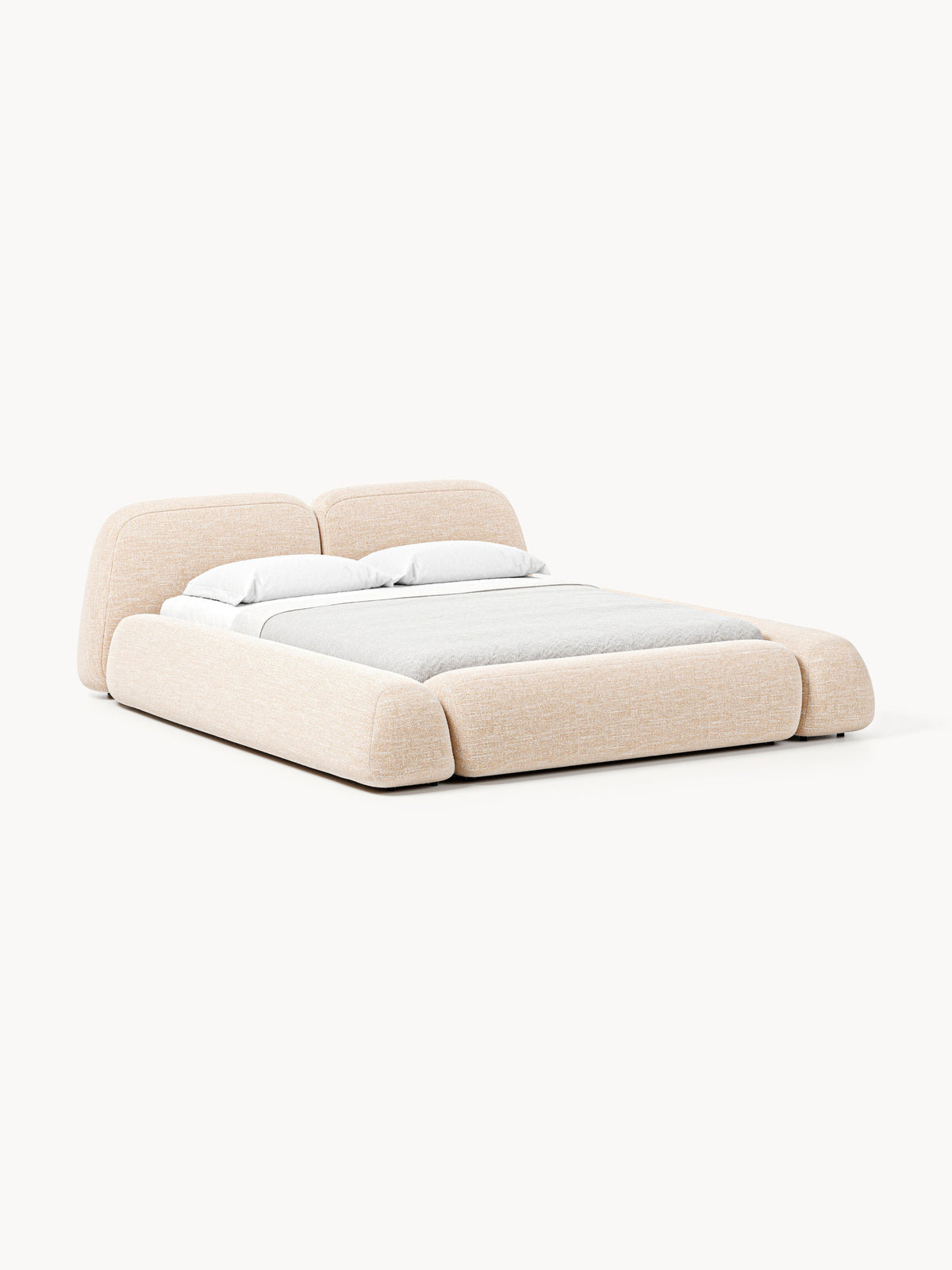 Wolskane Upholstered Bouclé Bed with Storage