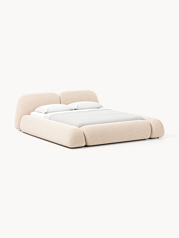 Wolskane Upholstered Bouclé Bed with Storage