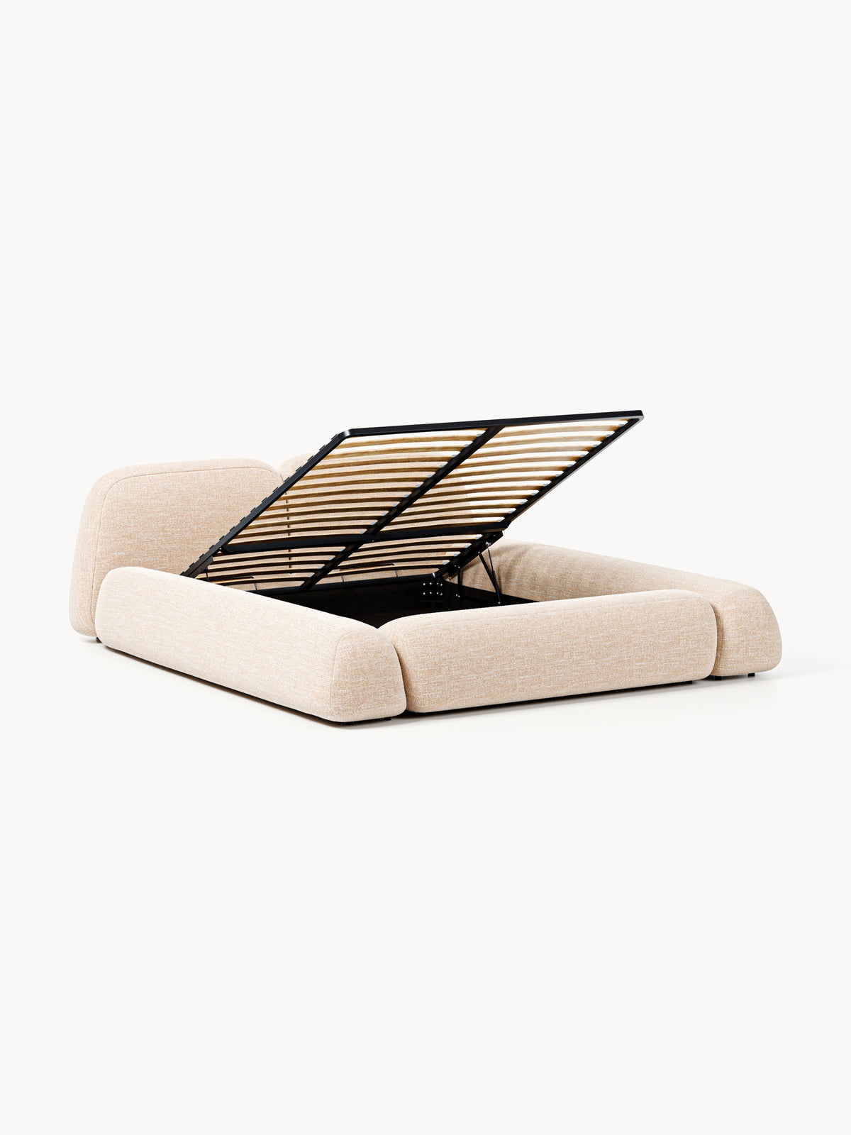 Wolskane Upholstered Bouclé Bed with Storage