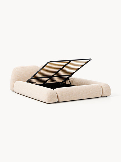 Wolskane Upholstered Bouclé Bed with Storage