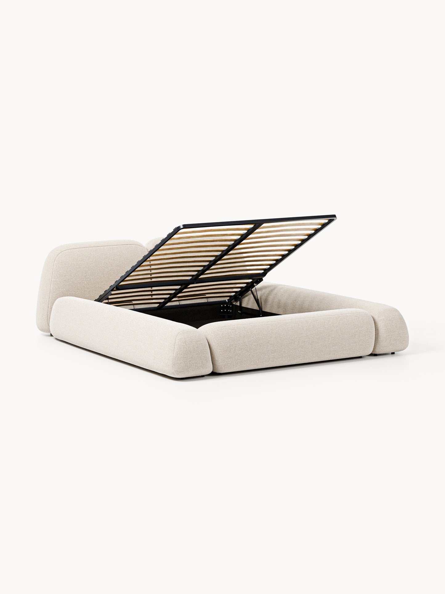 Wolskane Upholstered Bouclé Bed with Storage